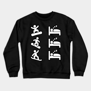 Lispe Snowboard Sleep Repeat Crewneck Sweatshirt